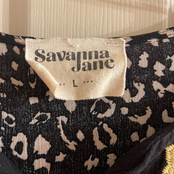 Savanna Jane Black and Multicolor Embroidered Blouse - Picture 3 of 4